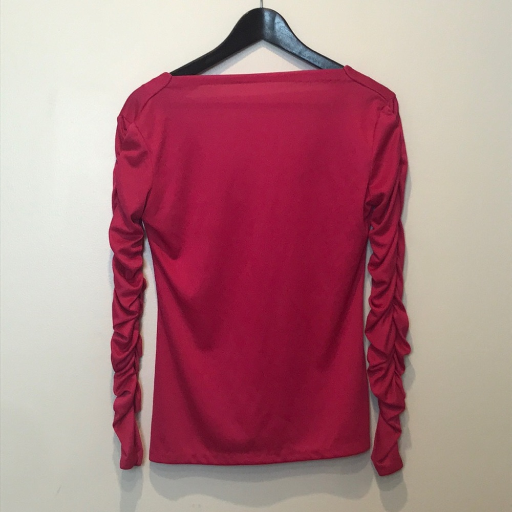 Vintage ruche sleeve top